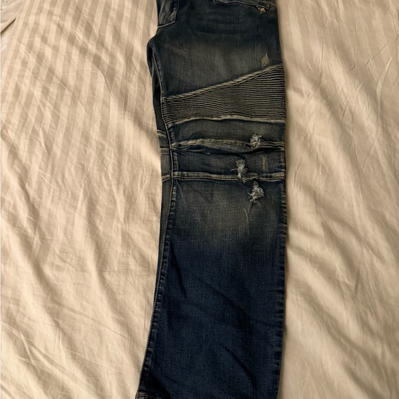 Balmain Paris Blue Biker Jeans – Size 32 - Picture 1 of 8